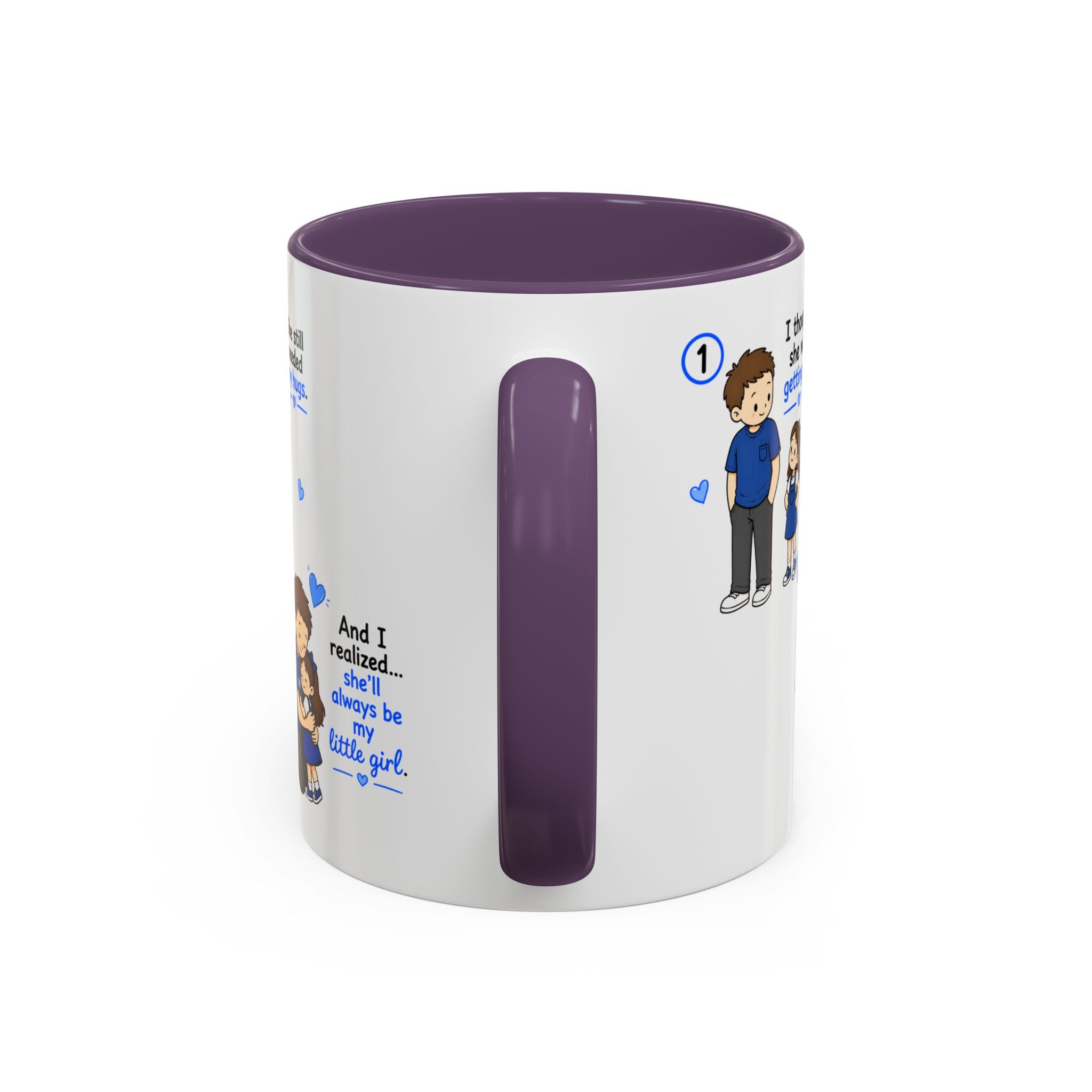 She Will Always Be My Little Girl Mug Dad Daughter Gift Girl Dad Coffee Mug Father Daughter Comic Mug Fathers Day Gift