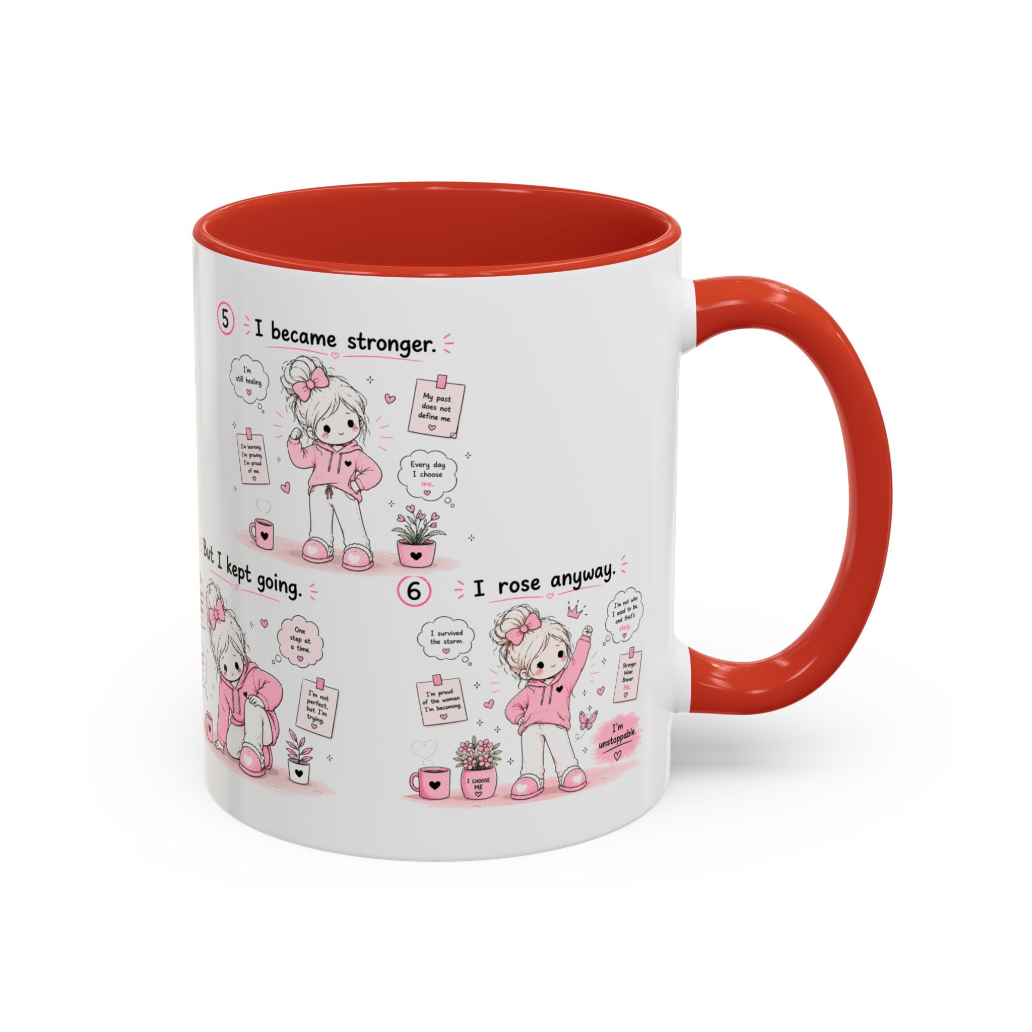 She Rose Anyway Mug Self Love Healing Journey Coffee Cup Gift for Women