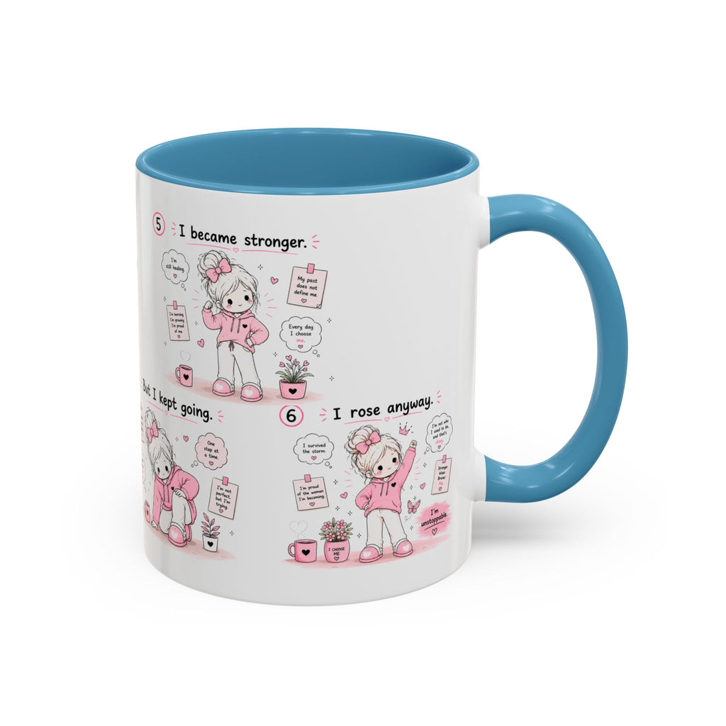 She Rose Anyway Mug Self Love Healing Journey Coffee Cup Gift for Women