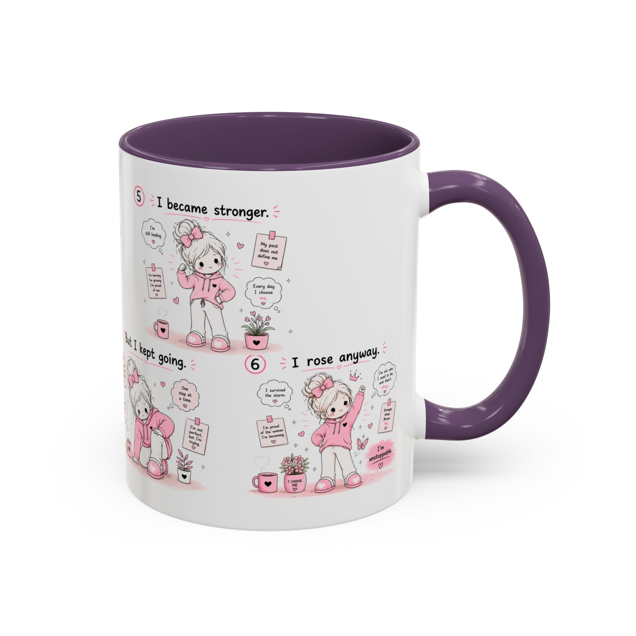 She Rose Anyway Mug Self Love Healing Journey Coffee Cup Gift for Women