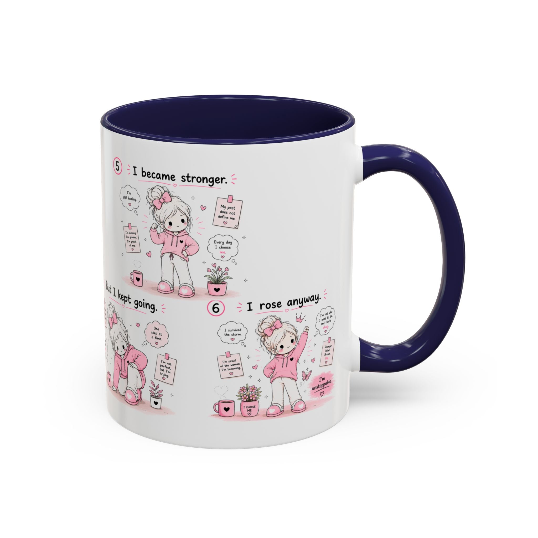 She Rose Anyway Mug Self Love Healing Journey Coffee Cup Gift for Women