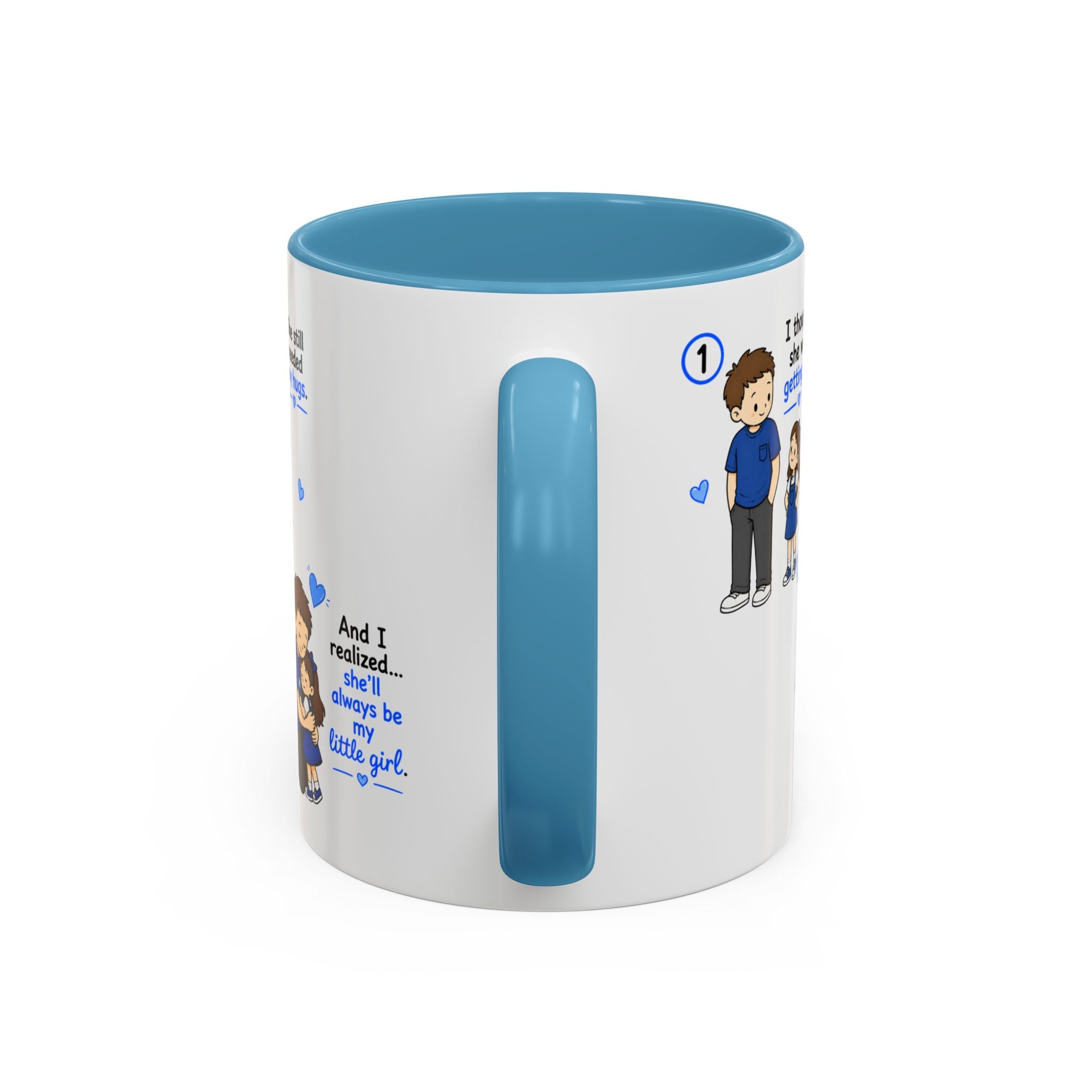 She Will Always Be My Little Girl Mug Dad Daughter Gift Girl Dad Coffee Mug Father Daughter Comic Mug Fathers Day Gift
