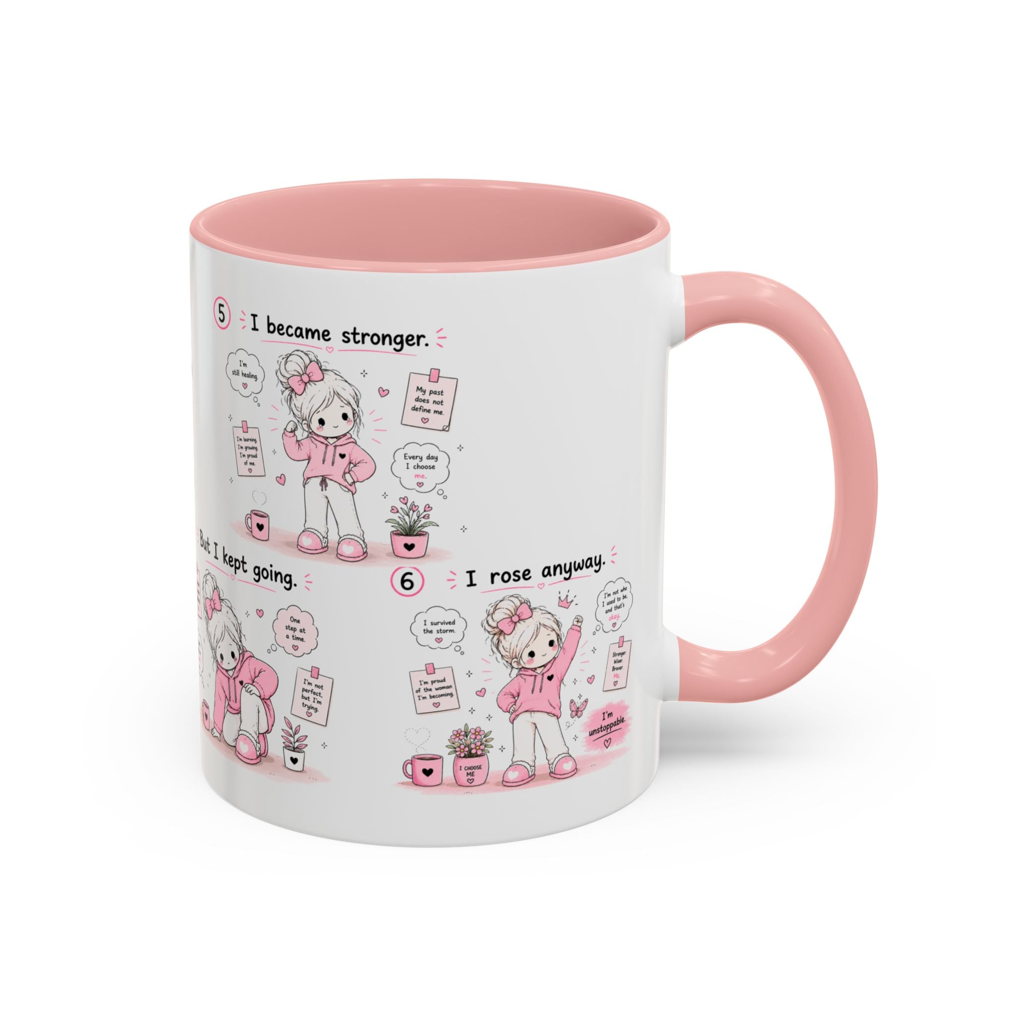 She Rose Anyway Mug Self Love Healing Journey Coffee Cup Gift for Women