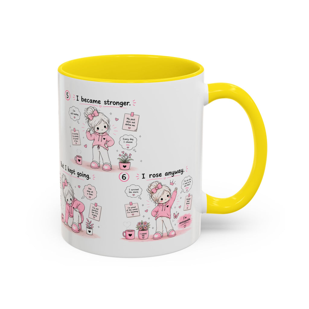 She Rose Anyway Mug Self Love Healing Journey Coffee Cup Gift for Women