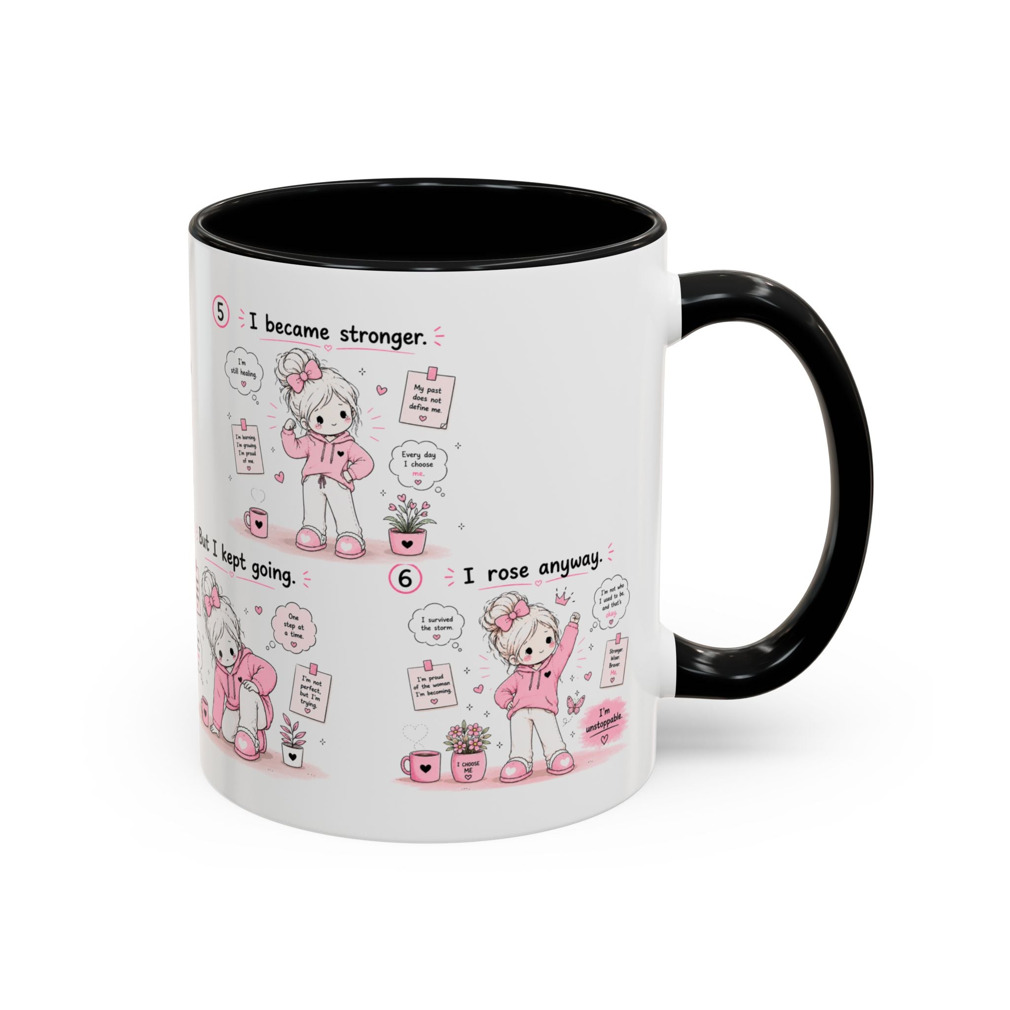 She Rose Anyway Mug Self Love Healing Journey Coffee Cup Gift for Women